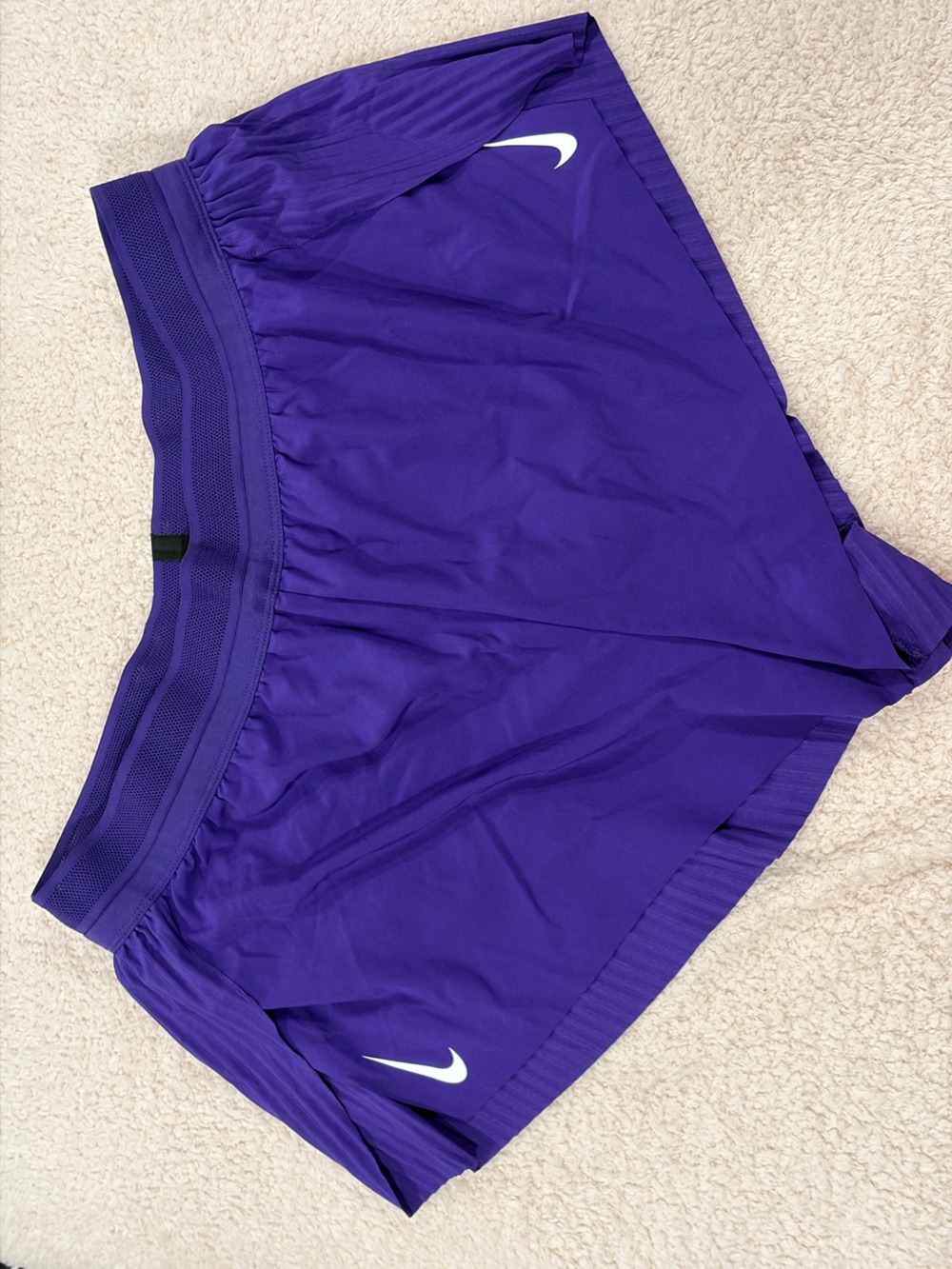 EUC Nike Aeroswift Dri-Fit ADV 2.5" purple running shorts size XL
